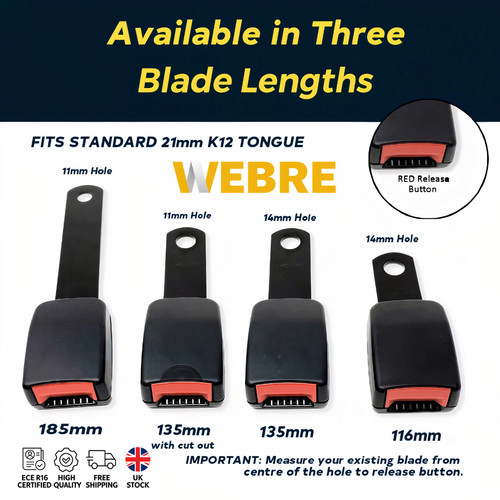 Universal seat belt buckle - belt,