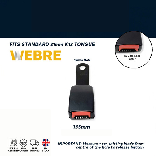 135mm seat belt buckle - 135mm,