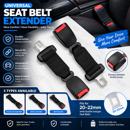 Car seat belt extension strap - car,
