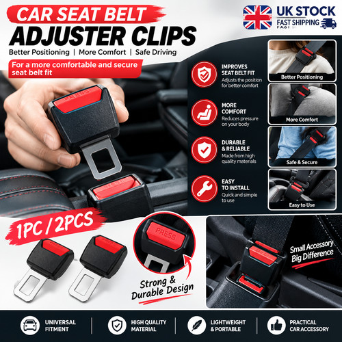 Car seat belt adjuster clips - car,