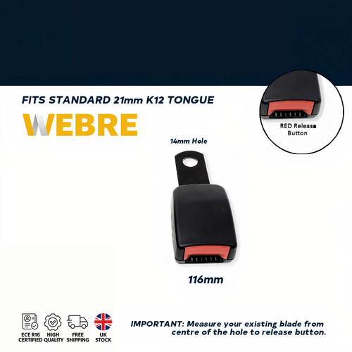 116mm universal seat belt - 116mm,