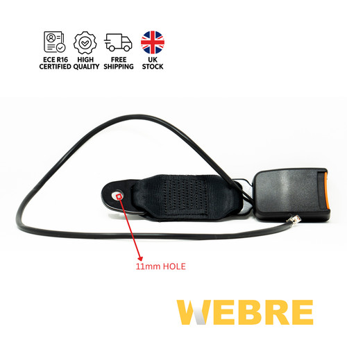 Webbed seat belt - belt, buckle